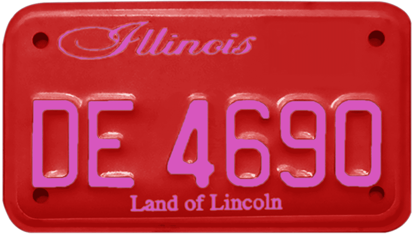Illinois Motorcycle License Plate Wrap Kit