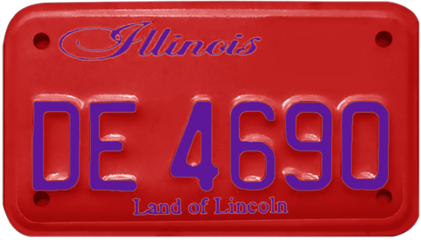 Illinois Motorcycle License Plate Wrap Kit