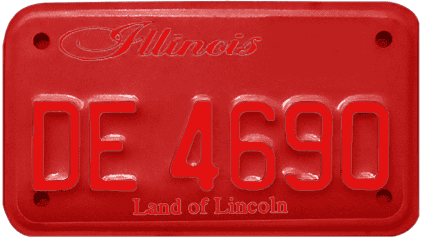 Illinois Motorcycle License Plate Wrap Kit