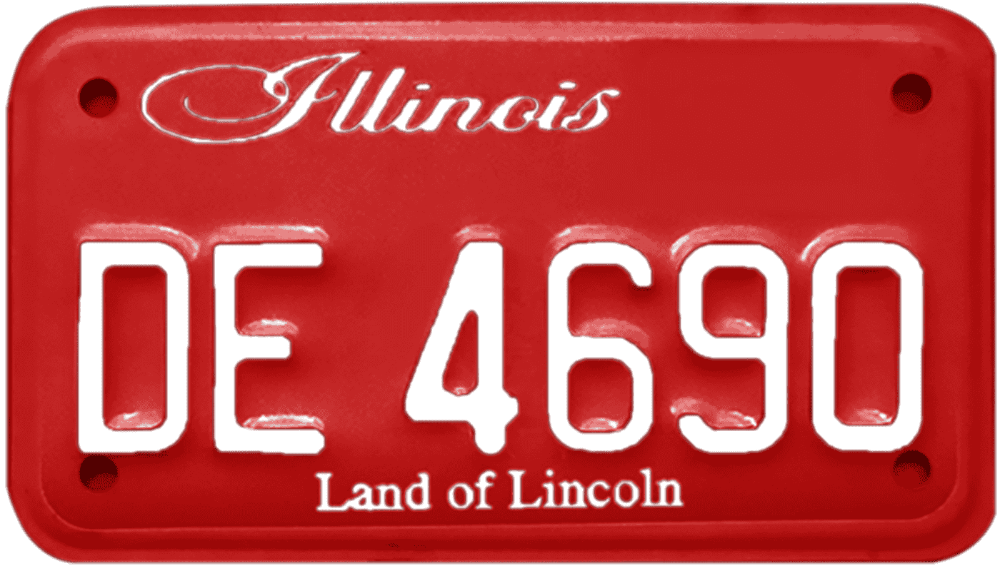 Illinois Motorcycle License Plate Wrap Kit