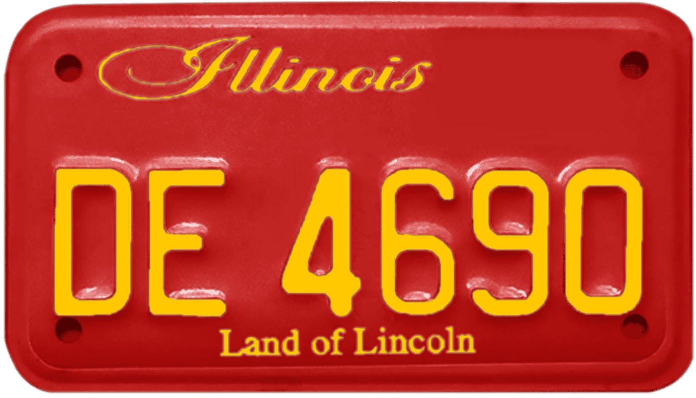 Illinois Motorcycle License Plate Wrap Kit