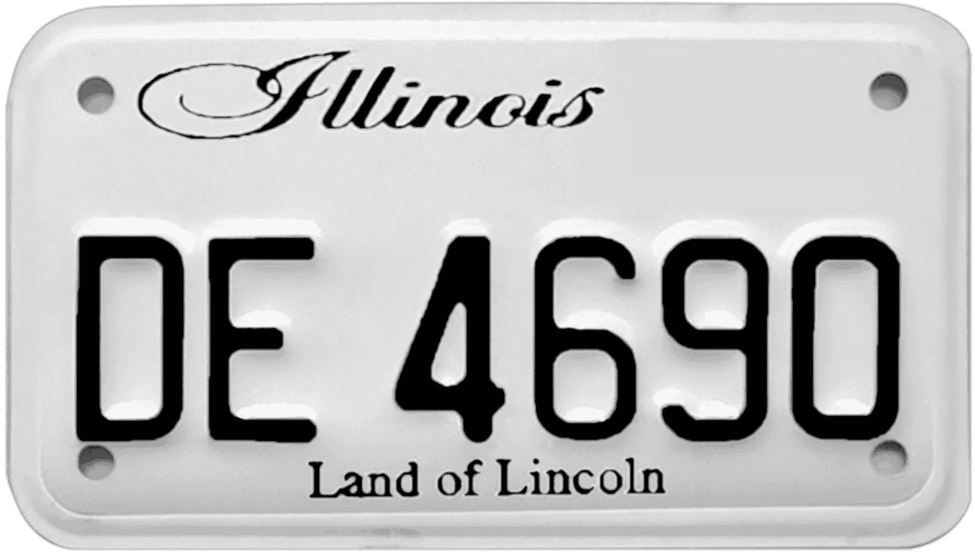 Illinois Motorcycle License Plate Wrap Kit
