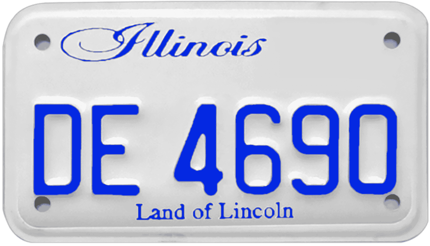 Illinois Motorcycle License Plate Wrap Kit