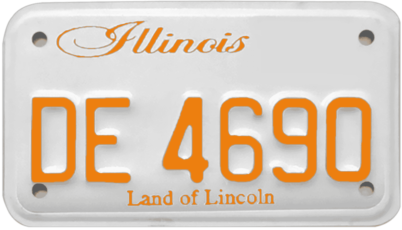 Illinois Motorcycle License Plate Wrap Kit