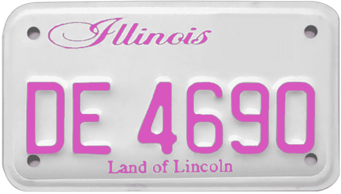 Illinois Motorcycle License Plate Wrap Kit