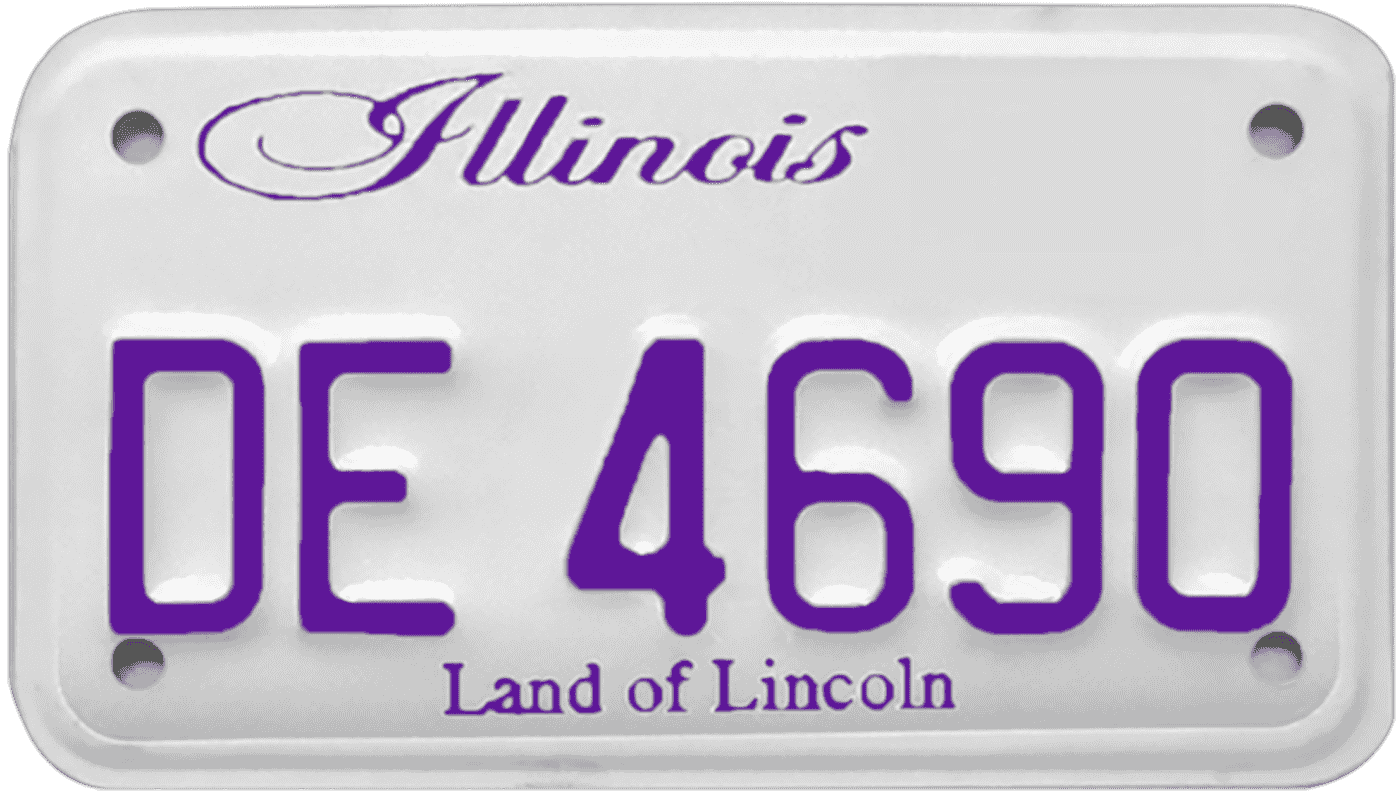 Illinois Motorcycle License Plate Wrap Kit