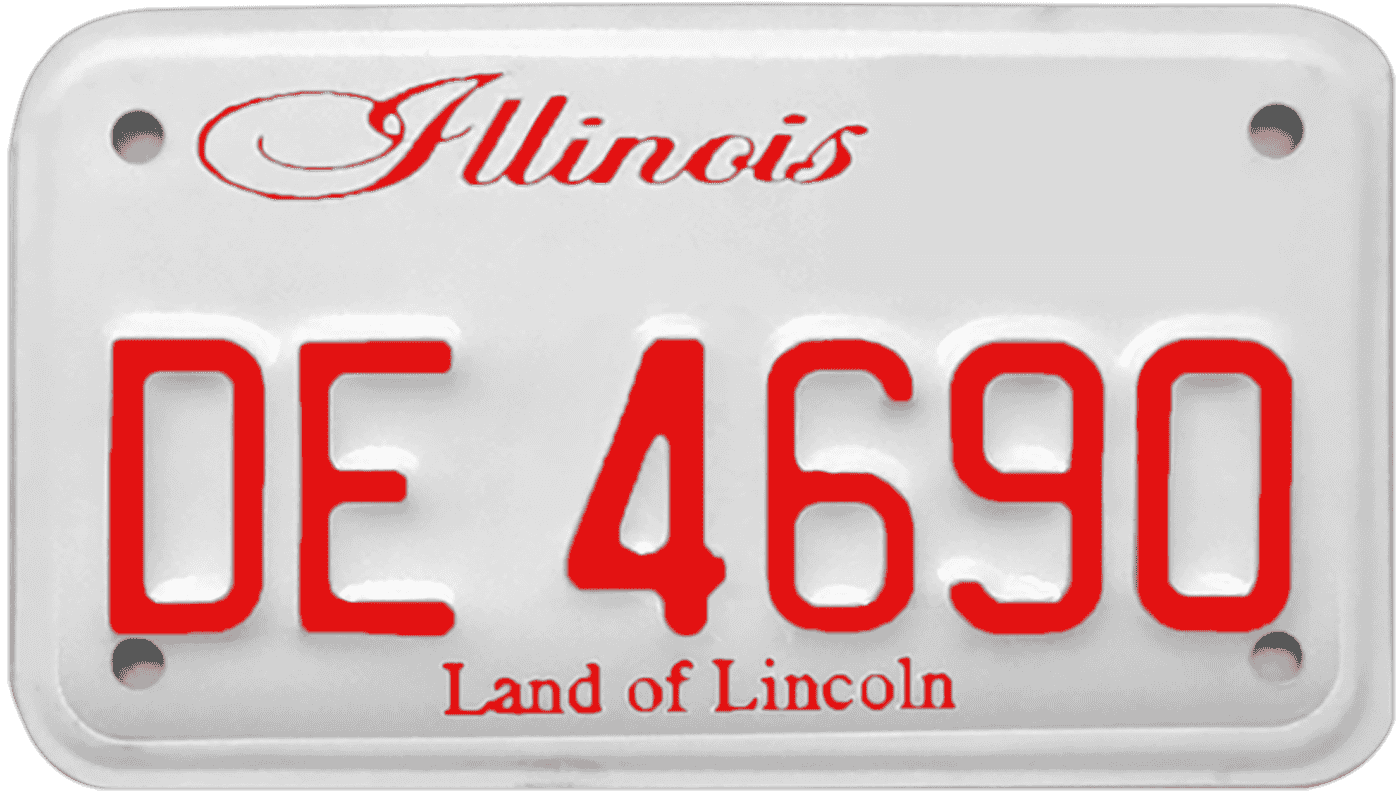 Illinois Motorcycle License Plate Wrap Kit