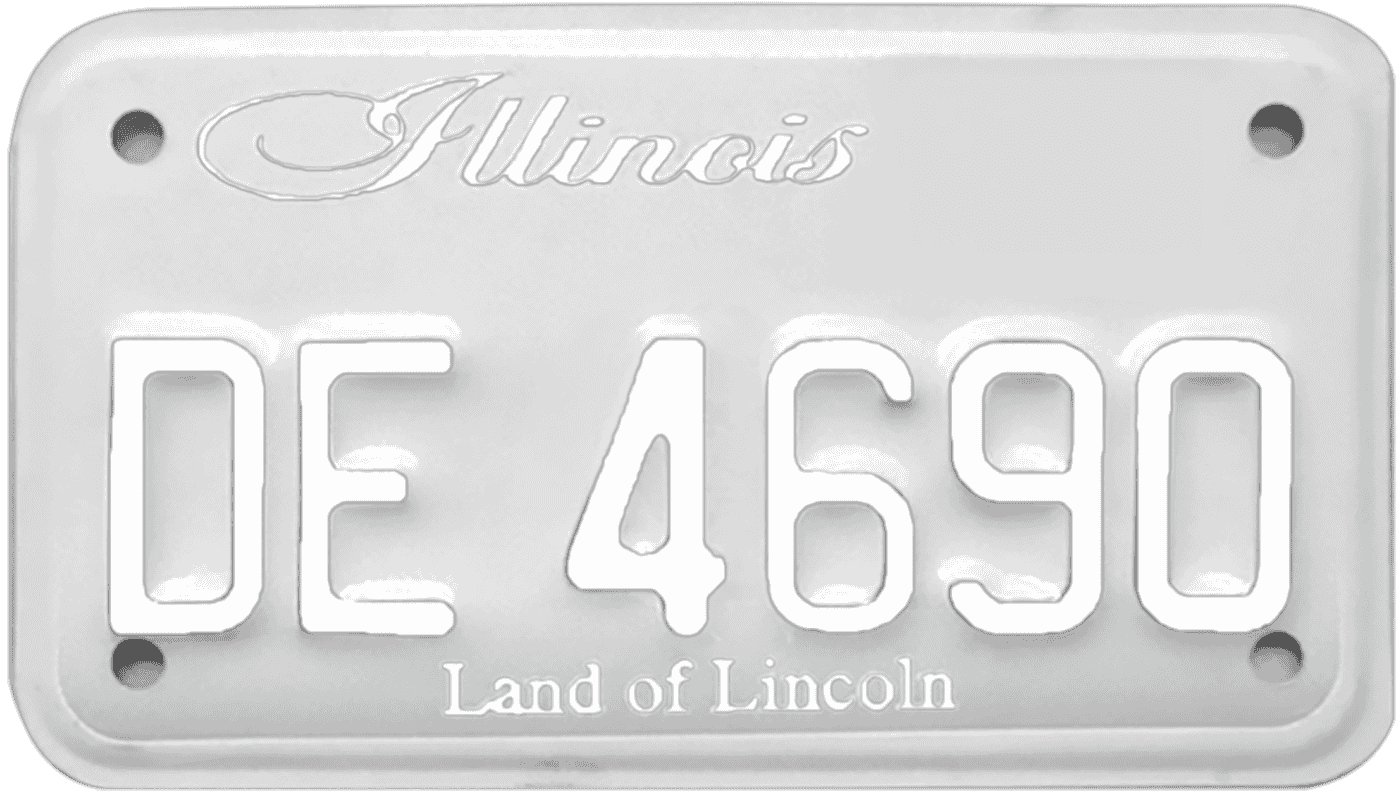 Illinois Motorcycle License Plate Wrap Kit
