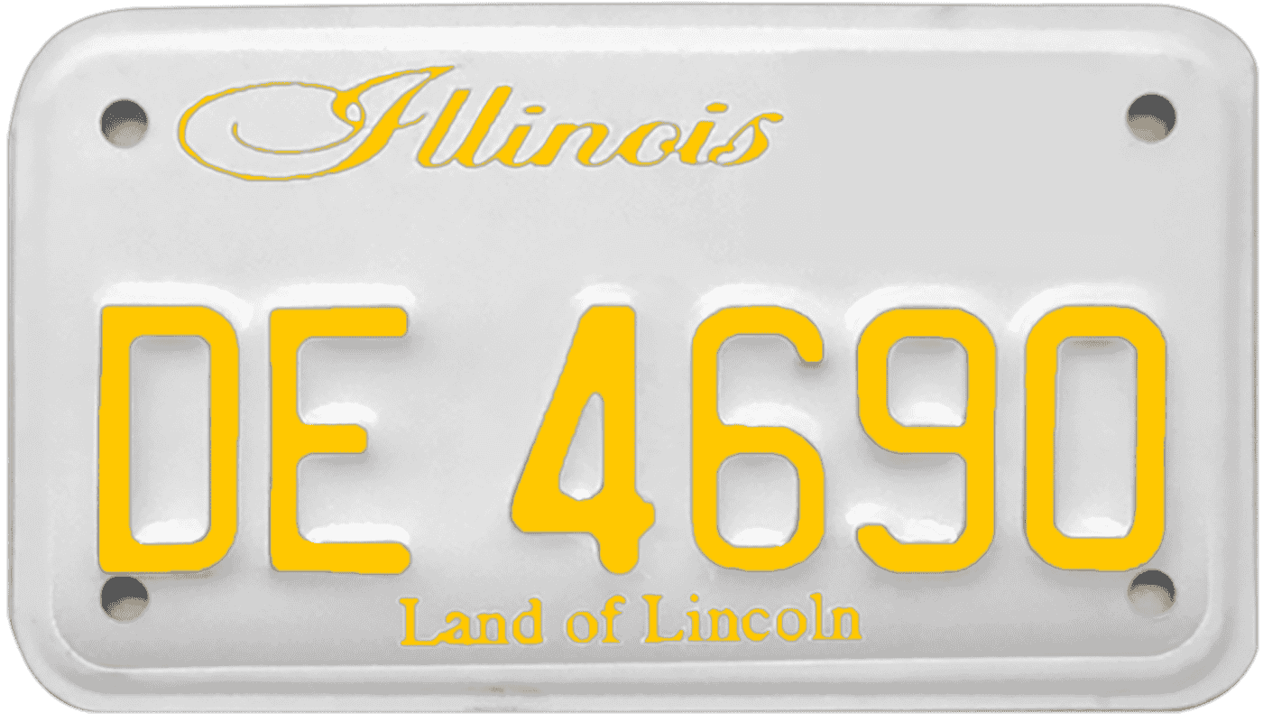 Illinois Motorcycle License Plate Wrap Kit