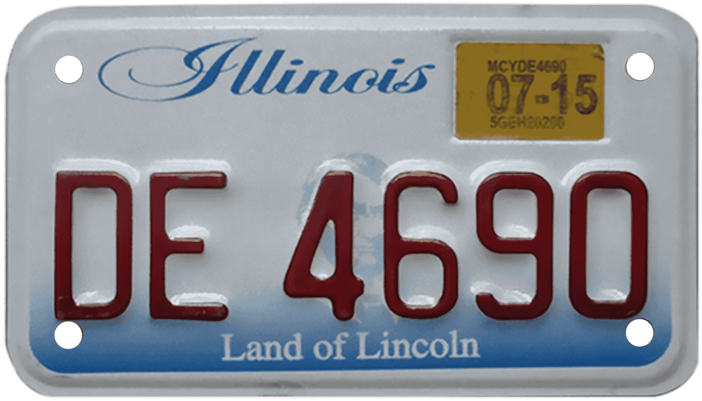Illinois Motorcycle License Plate Wrap Kit