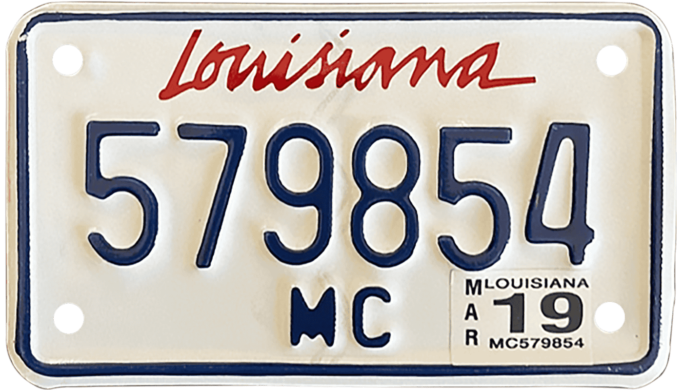 Louisiana Motorcycle License Plate Wrap Kit – PlateWraps