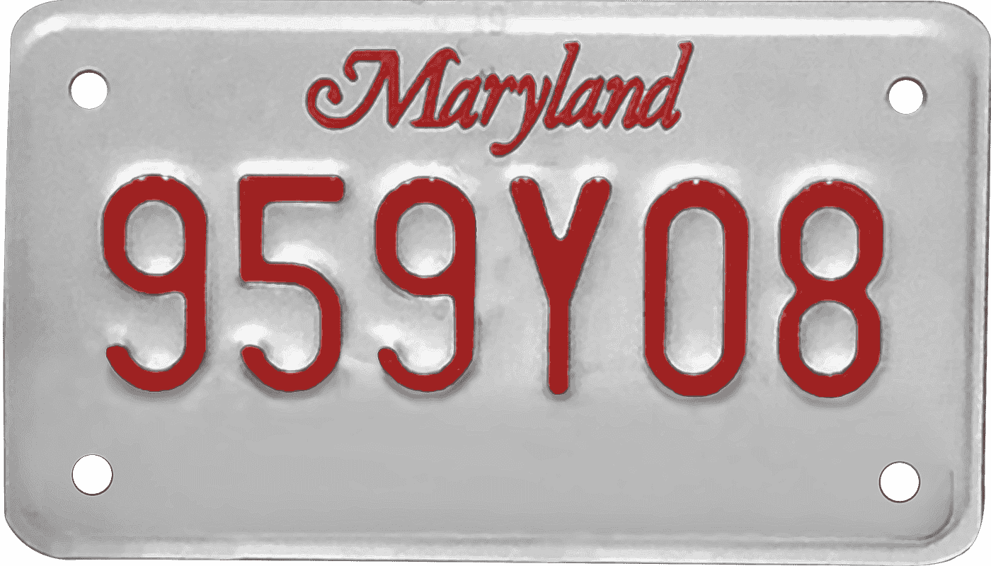 Maryland Motorcycle License Plate Wrap Kit