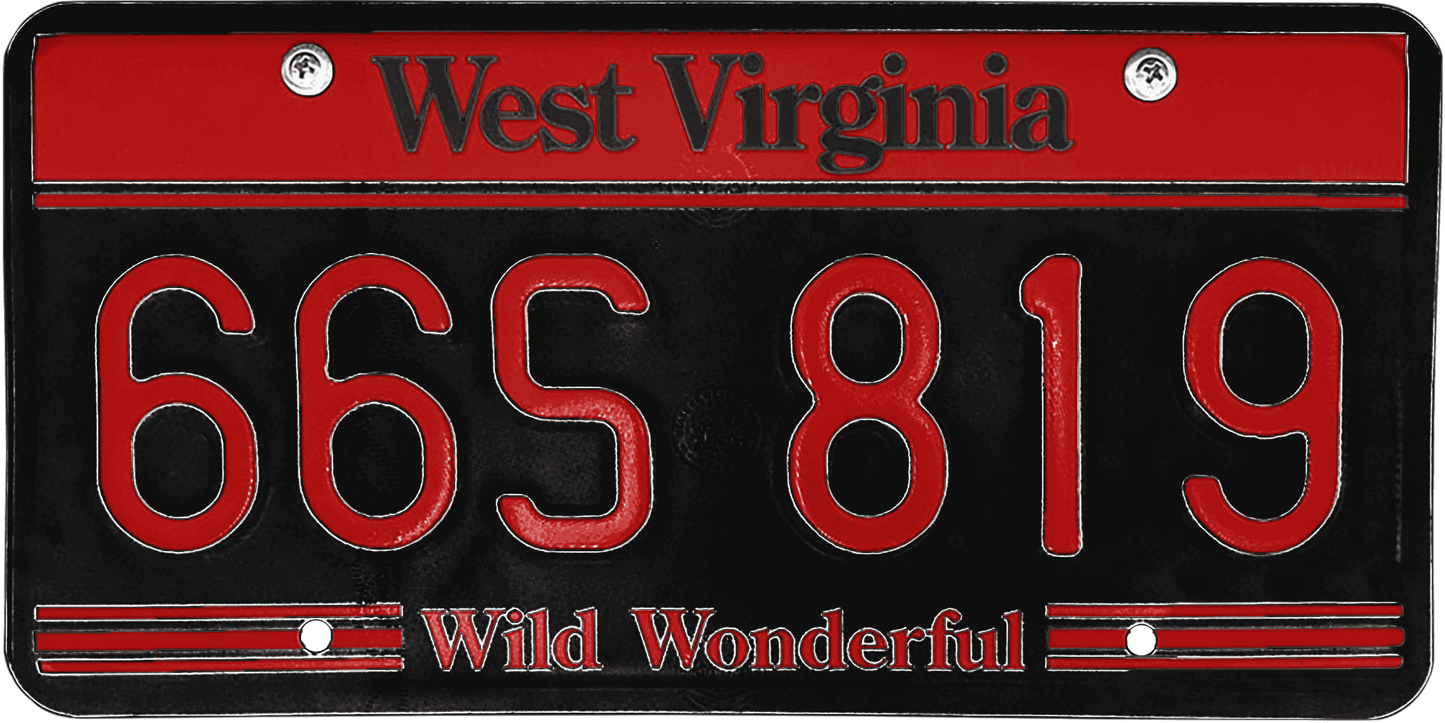 West Virginia License Plate Wrap Kit