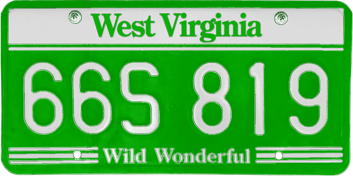 West Virginia License Plate Wrap Kit