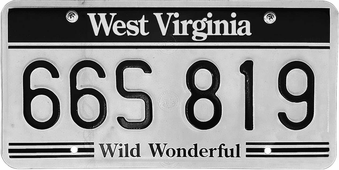 West Virginia License Plate Wrap Kit