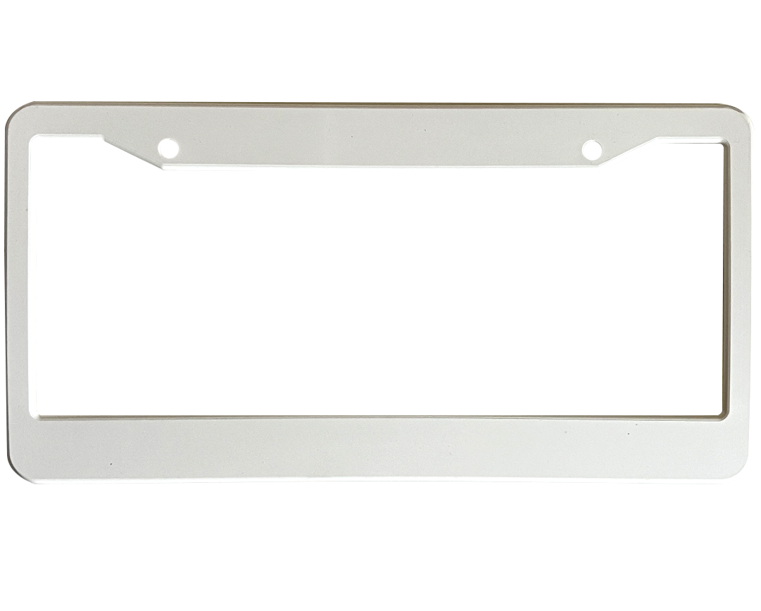 LICENSE PLATE FRAME WHITE