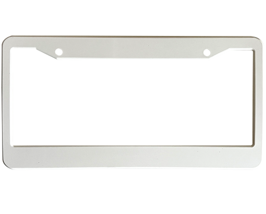 LICENSE PLATE FRAME WHITE