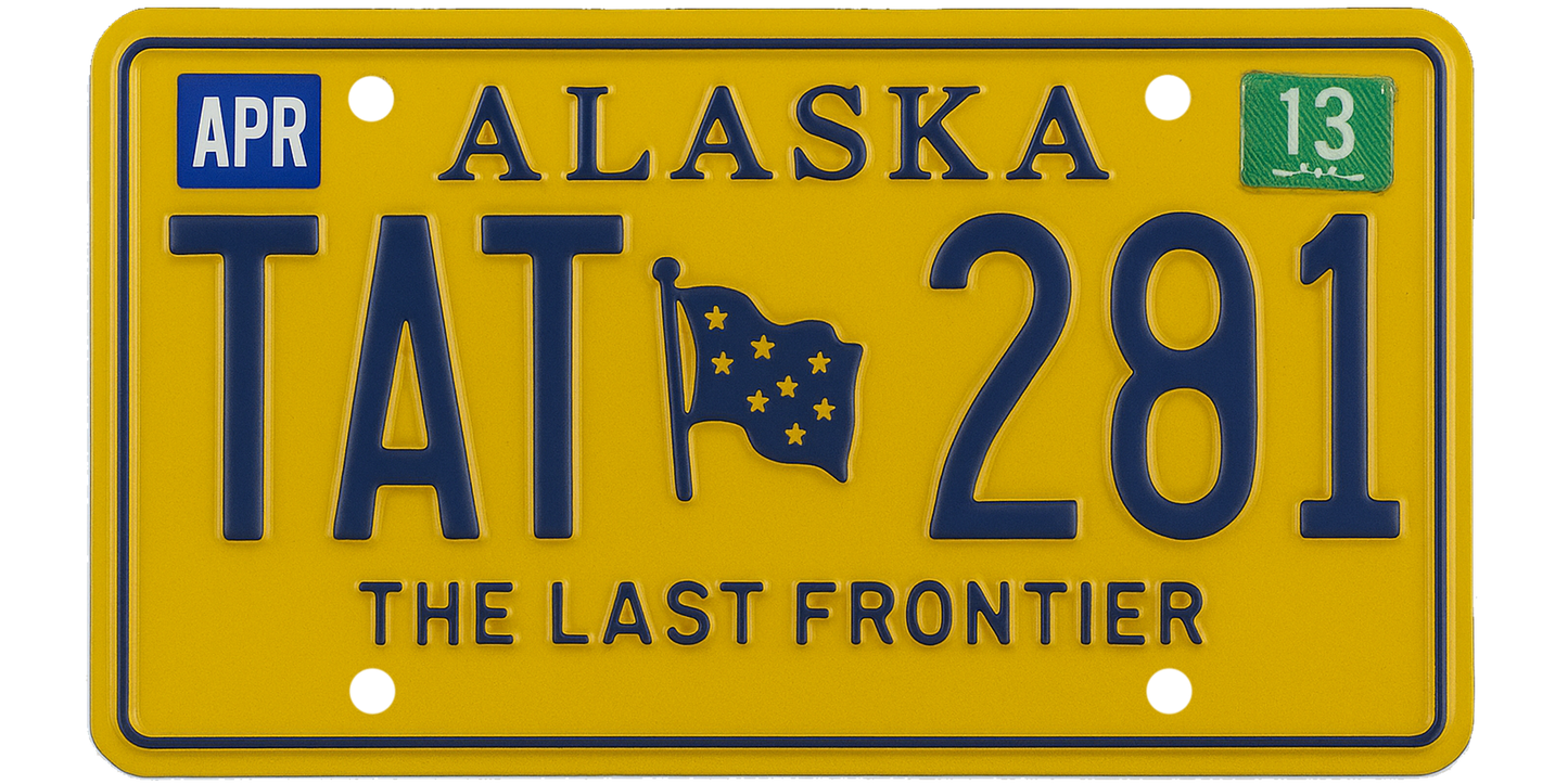 Alaska License Plate Wrap Kit