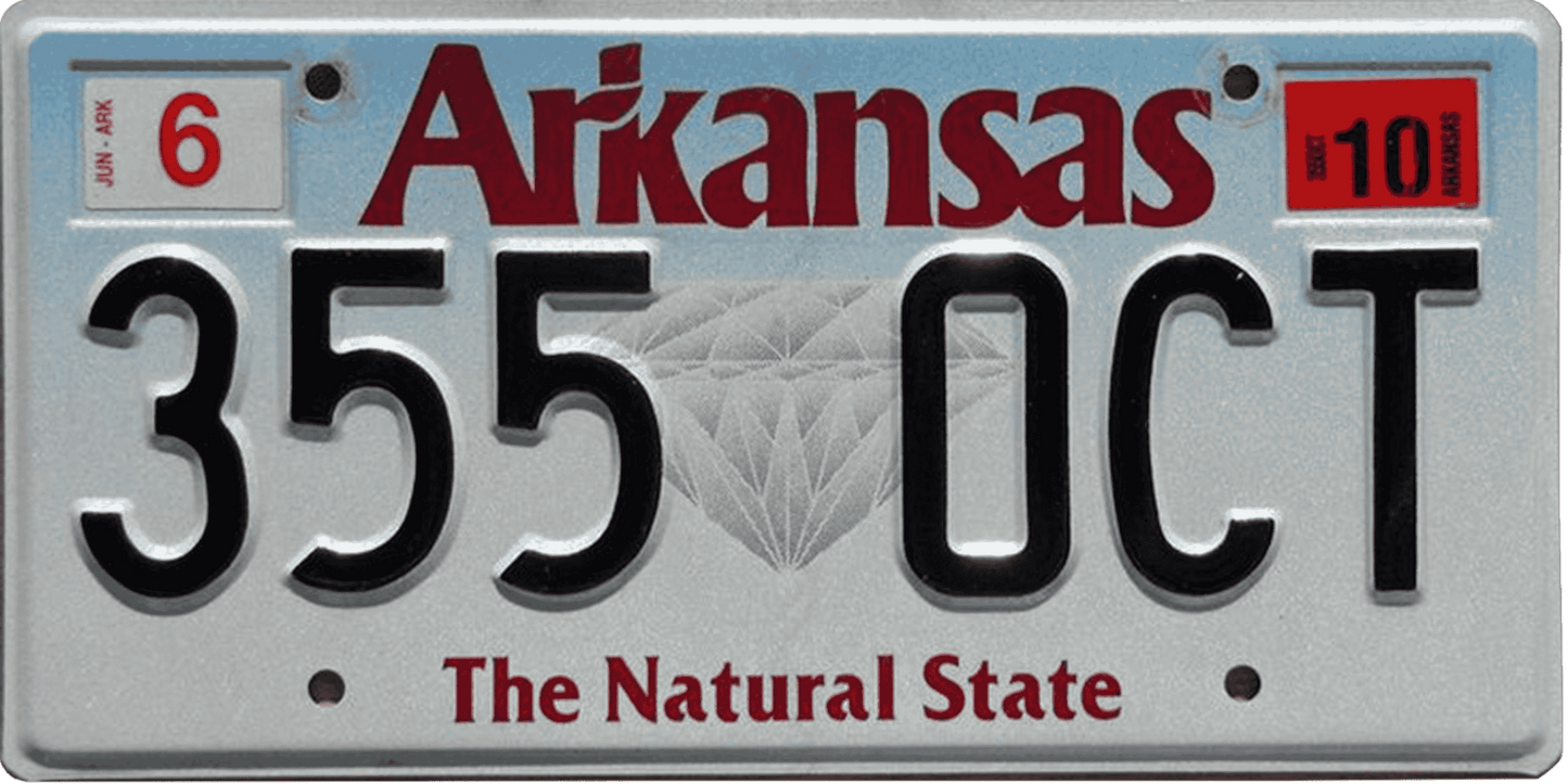 Arkansas License Plate Wrap Kit