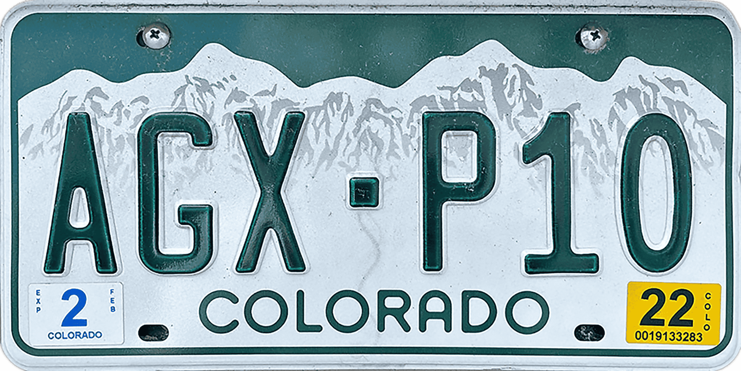 Colorado License Plate Wrap Kit