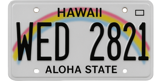 Hawaii License Plate Wrap Kit