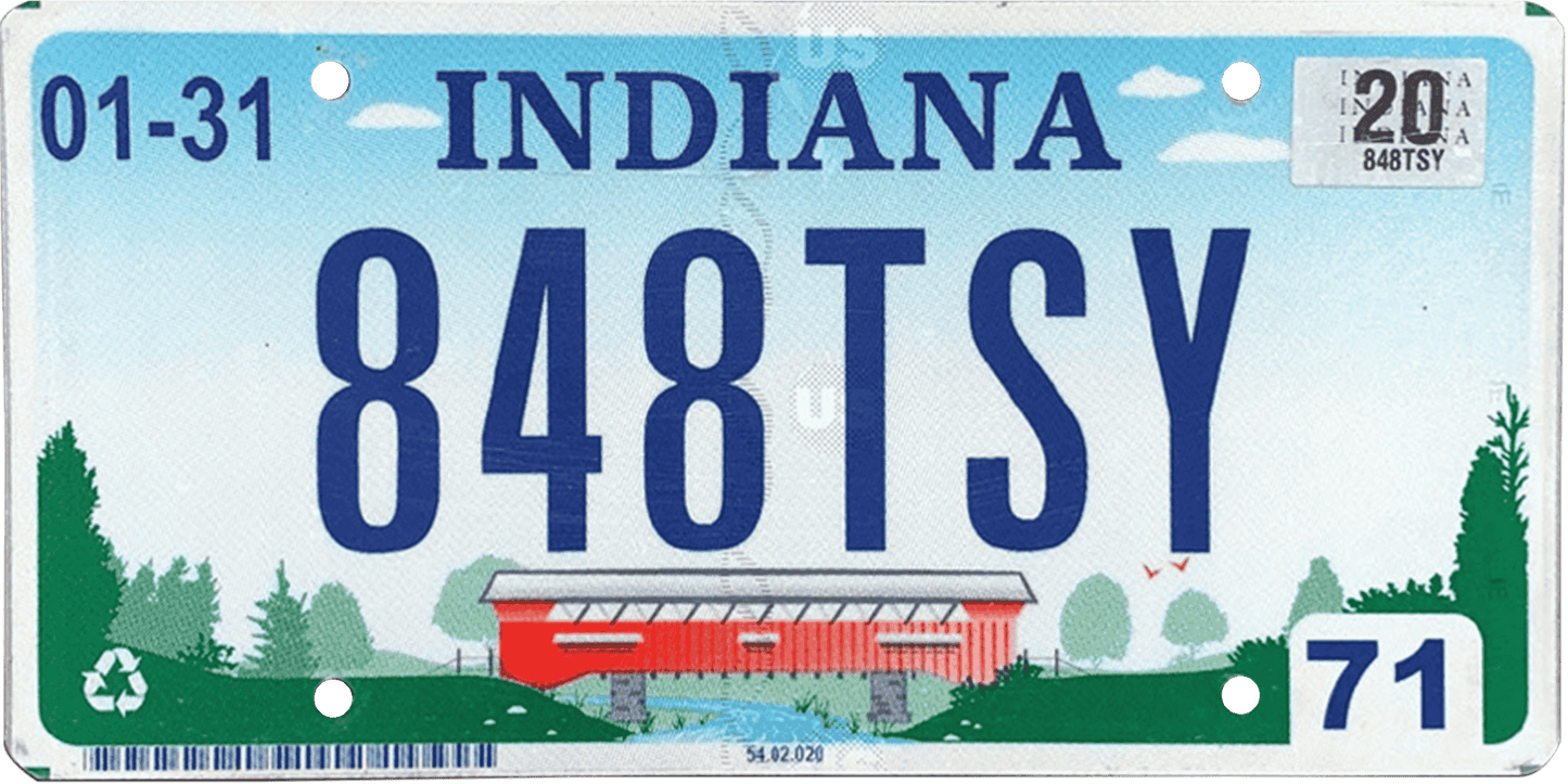 Indiana License Plate Wrap Kit