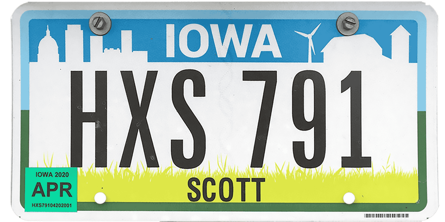 Iowa License Plate Wrap Kit