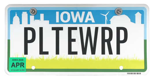 Iowa License Plate Wrap Kit