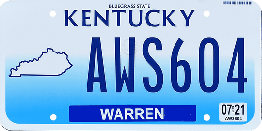 Kentucky License Plate Wrap Kit