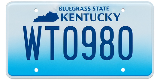 Kentucky License Plate Wrap Kit