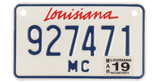 Louisiana Motorcycle License Plate Wrap Kit
