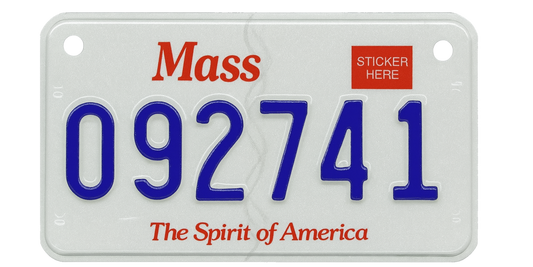 Massachusettes Motorcycle License Plate Wrap Kit