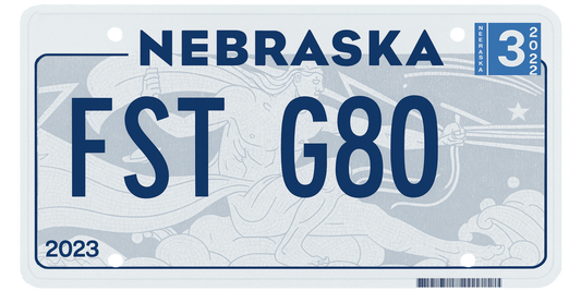 Nebraska License Plate Wrap Kit