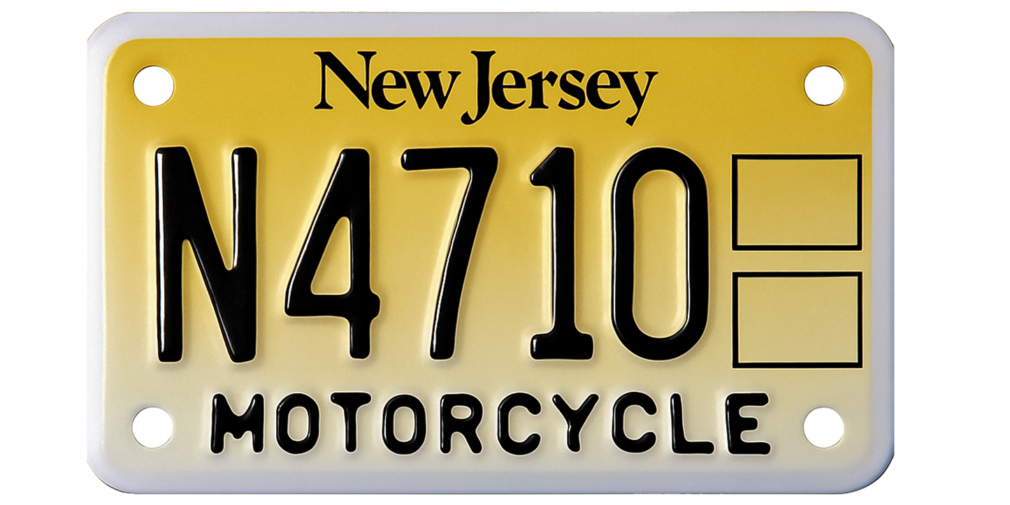 New Jersey Motorcycle License Plate Wrap Kit
