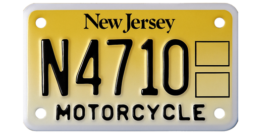 New Jersey Motorcycle License Plate Wrap Kit