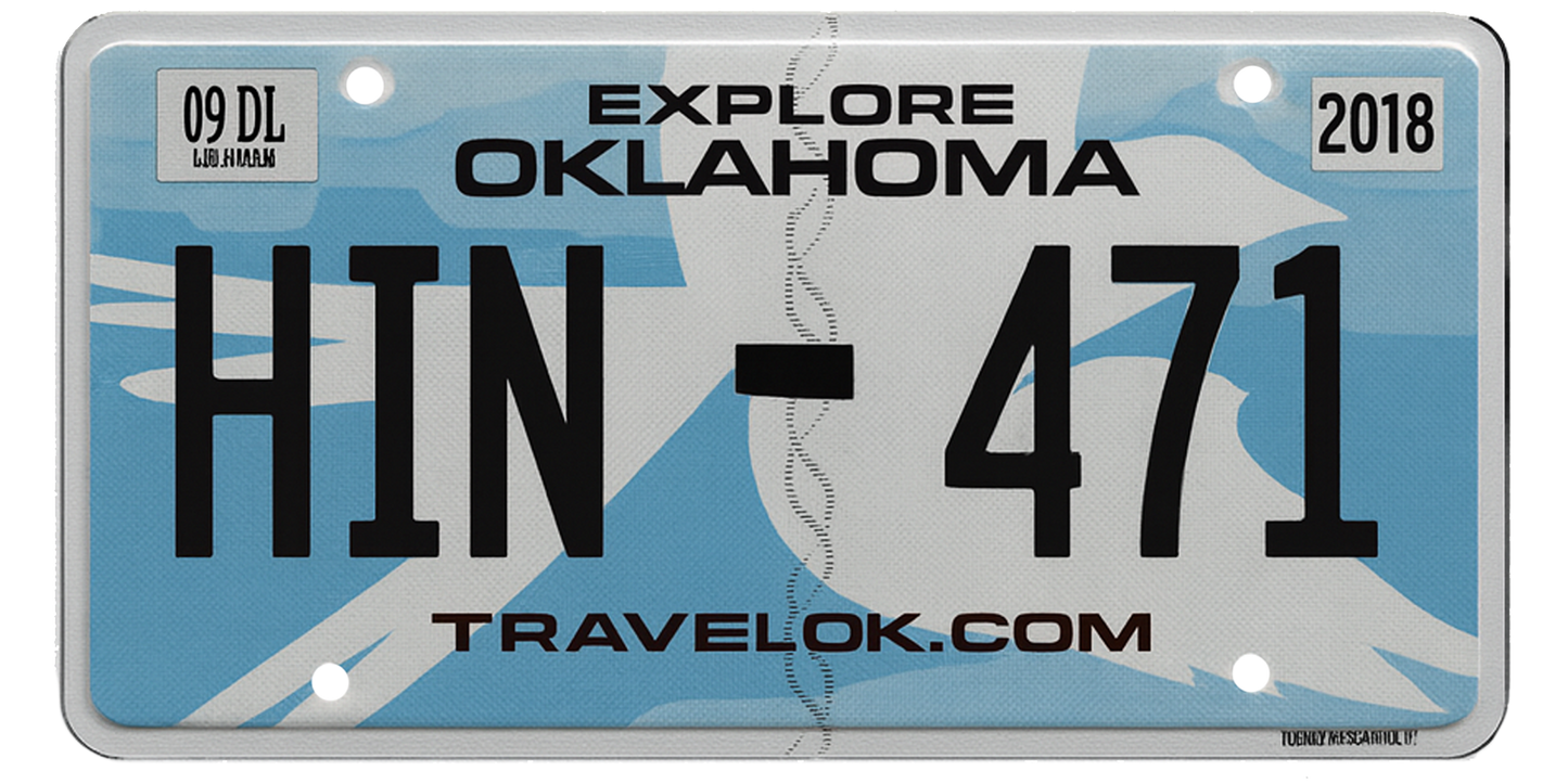 Oklahoma License Plate Wrap Kit