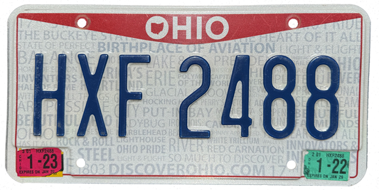 Ohio License Plate Wrap Kit