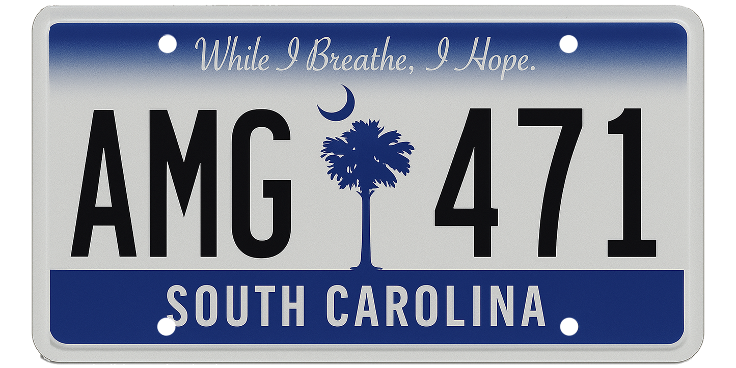 South Carolina License Plate Wrap Kit