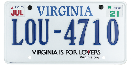 Virginia License Plate Wrap Kit