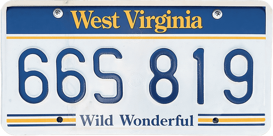 West Virginia License Plate Wrap Kit