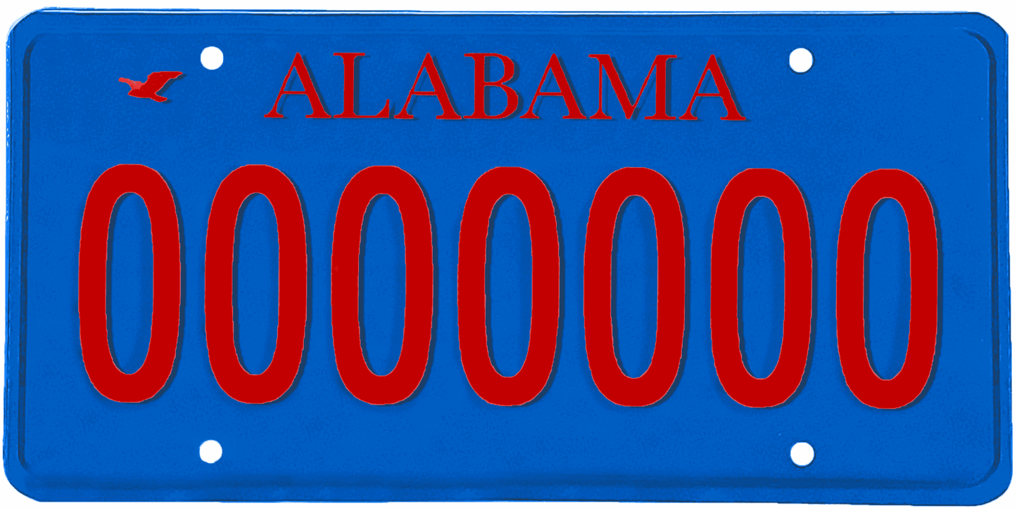 Alabama License Plate Wrap Kit