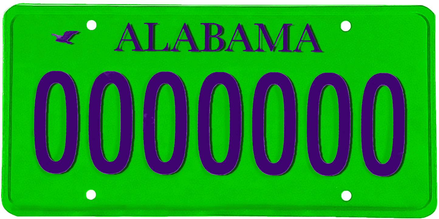 Alabama License Plate Wrap Kit