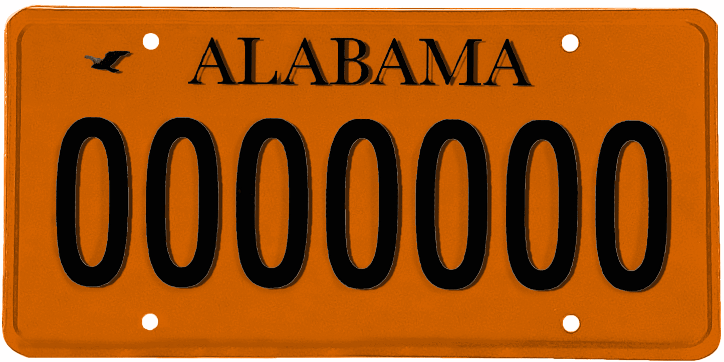 Alabama License Plate Wrap Kit