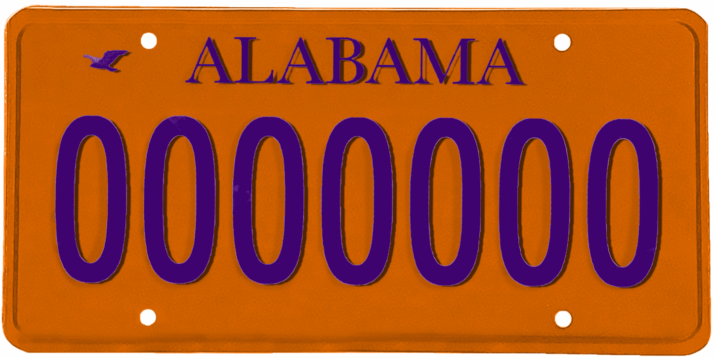 Alabama License Plate Wrap Kit