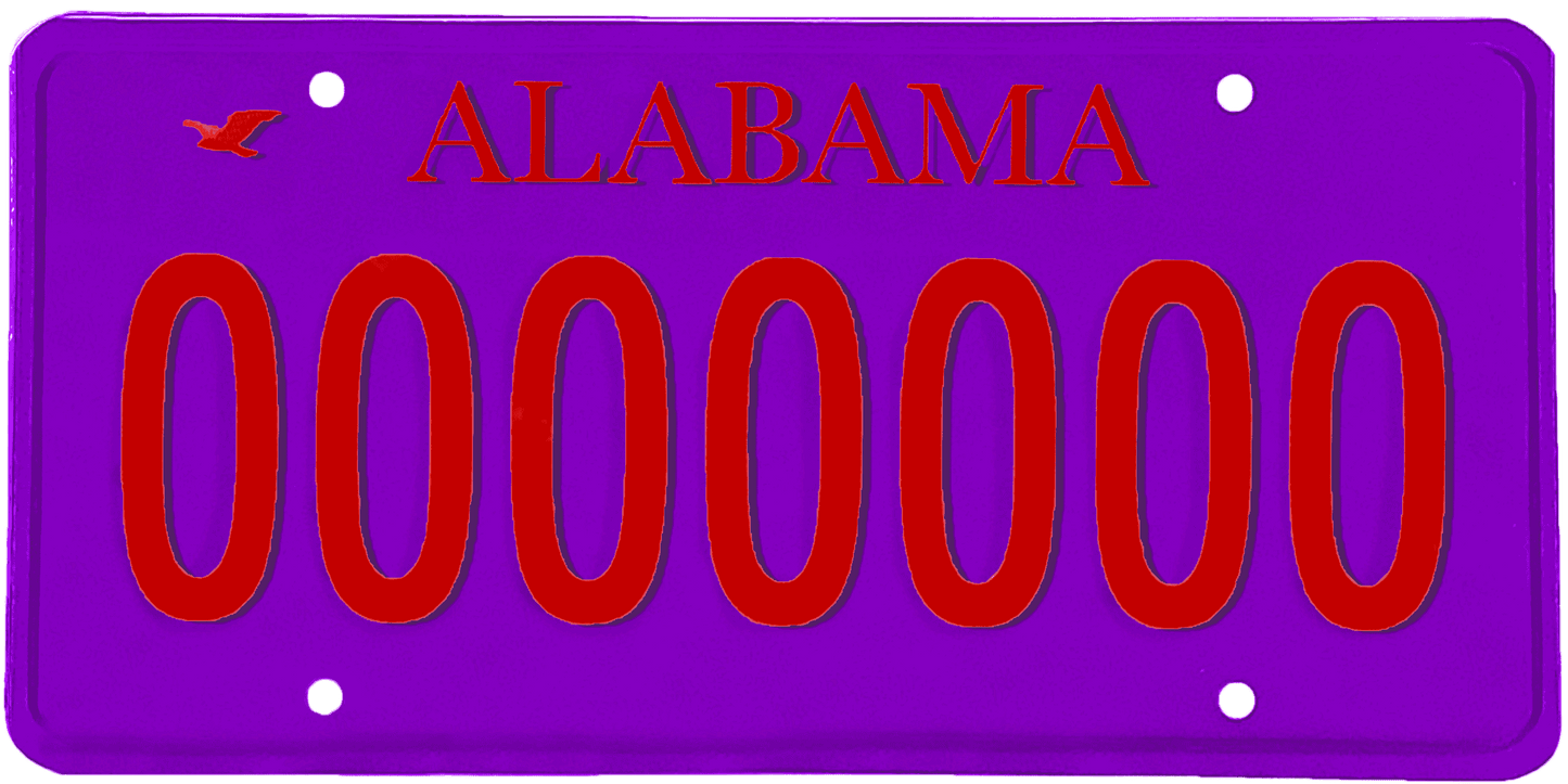 Alabama License Plate Wrap Kit