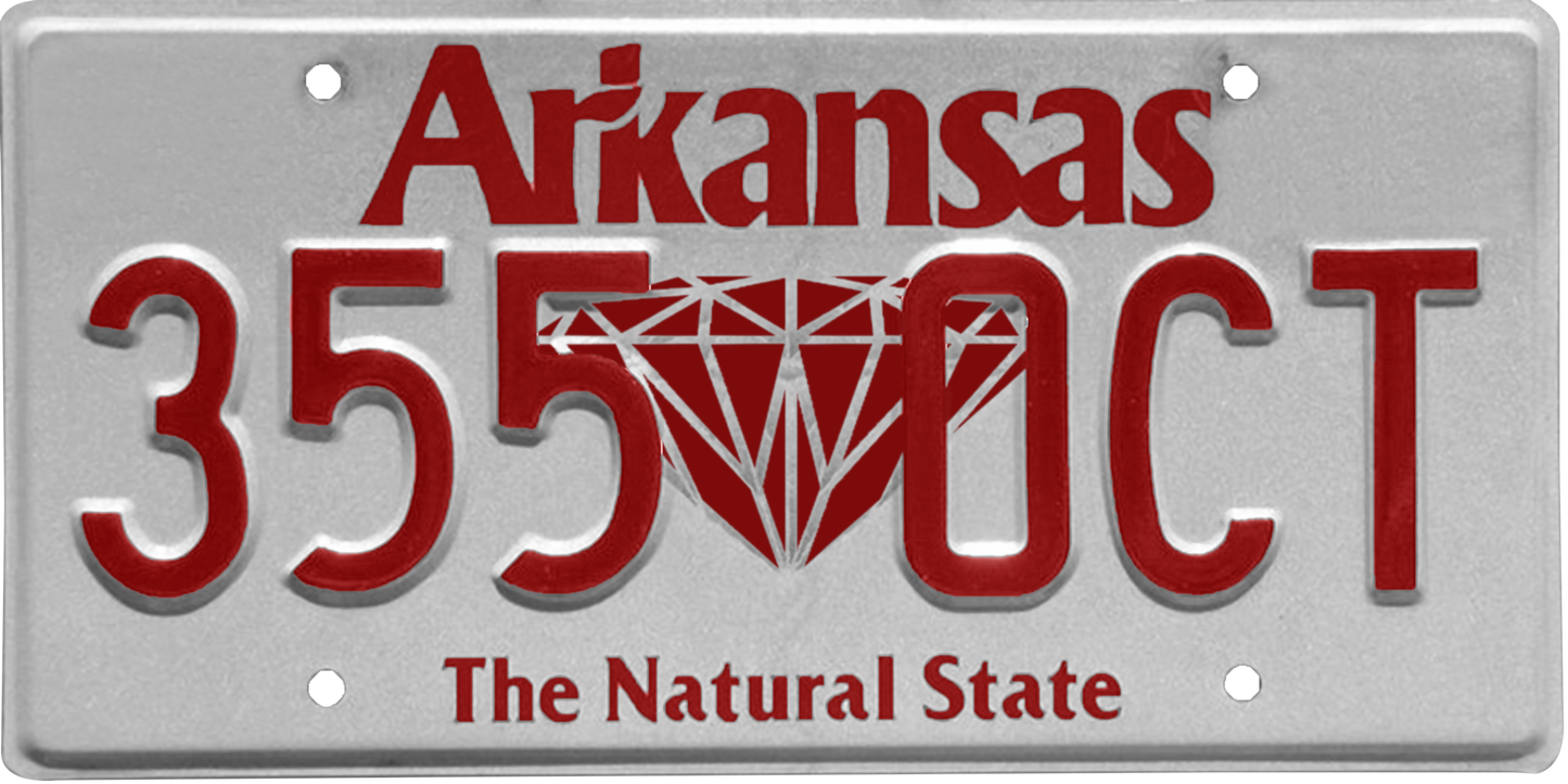 Arkansas License Plate Wrap Kit