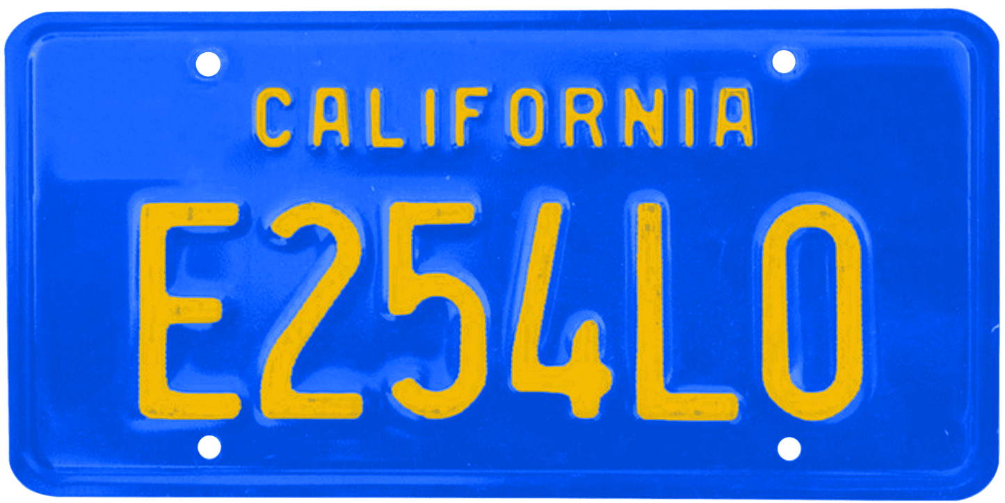 California Legacy License Plate Wrap Kit