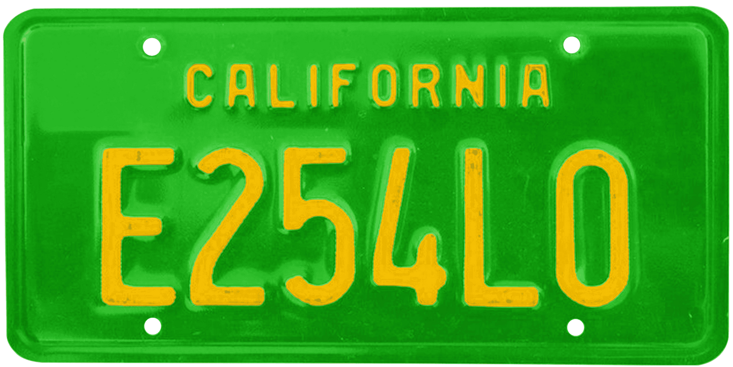 California Legacy License Plate Wrap Kit