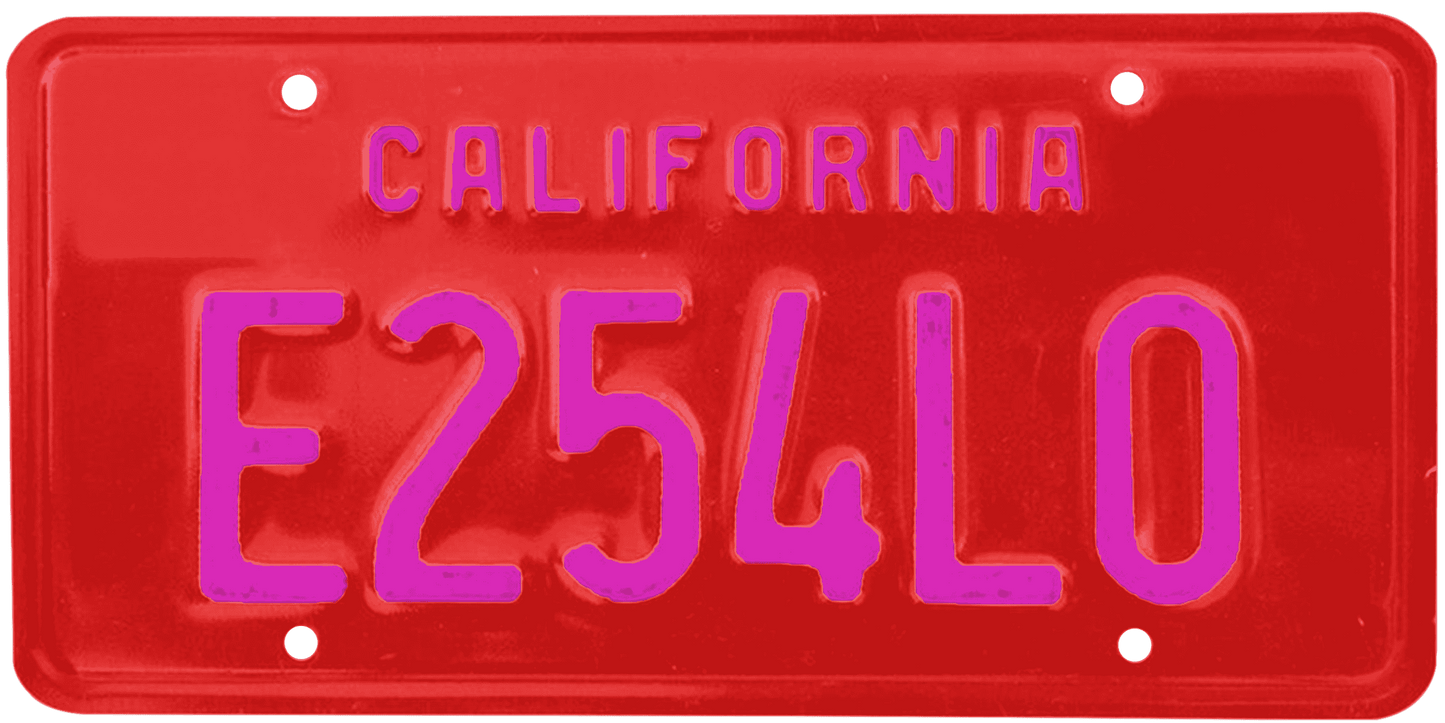 California Legacy License Plate Wrap Kit