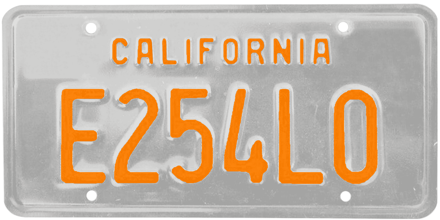 California Legacy License Plate Wrap Kit